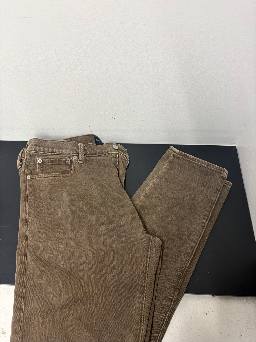 Abercrombie & Fitch 90s Slim Vintage Stretch Jeans Men’s Size 33x32 Faded Brown - Picture 2 of 4